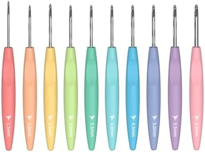 BEN YEDD Rainbow Crochet Hook Set, 10 Pieces