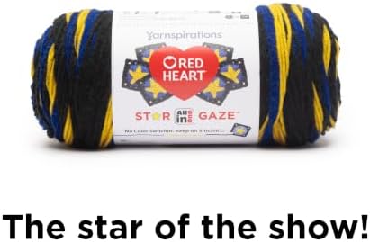 Red Heart Star Gaze Acrylic Crochet Yarn, Worsted Weight, Starry