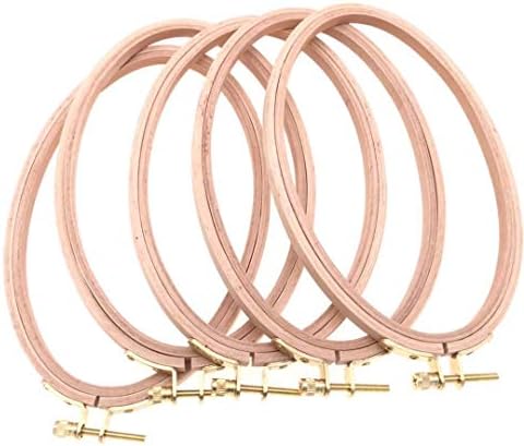 BWRMHME 8 X 5 Inch Beechwood Oval Embroidery Hoops Tightness
