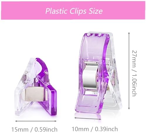 Sewing Clips, 450 Pcs with Plastic Box, KOLUPA Assorted Colors Fabric