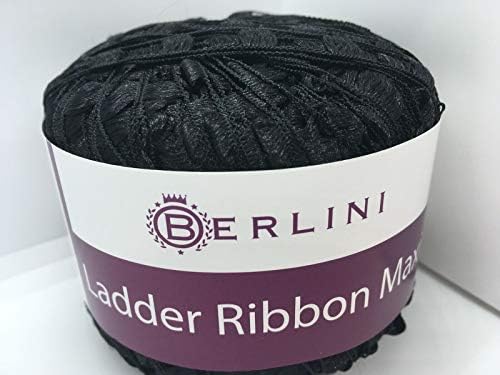 Berlini Ladder Ribbon Maxi Yarn #78 Black