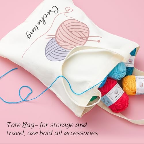 INSCRAFT Crochet Kit, 18 Large Acrylic Yarn Skeins, 1800 Yards