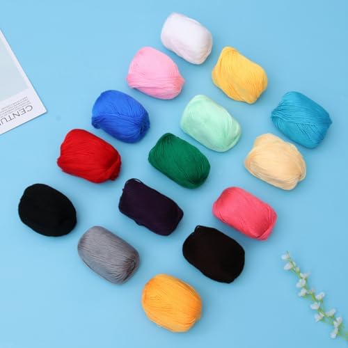 15pcs Wool Knitting Yarn 50g for Crochet Crafts Xmas