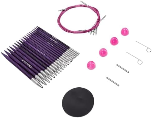 Zopsc 10 Pairs Interchangeable Circular Needles 3.0mm to 6.5mm