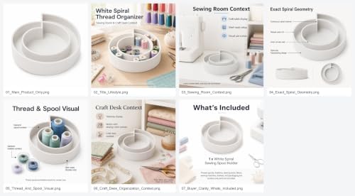 Spiral Sewing Thread Spool Holder Organizer – Freestanding Storage