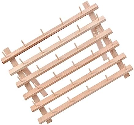 30 Spool Beech Foldable Thread Rack Organizer for Sewing