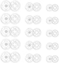 TIESOME 36 Sets Clear Sew-On Snap Buttons, 3 Sizes