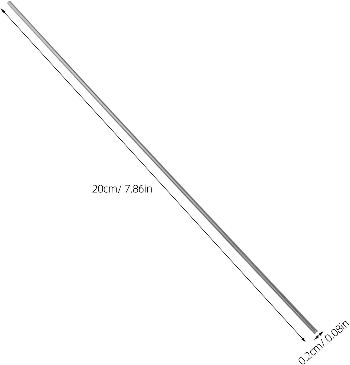 24pcs Inch Stainless Steel Pin Rod for Pegboard Crochet Blocking