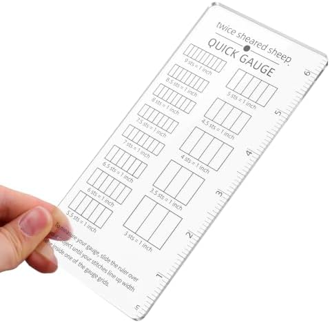 WLLHYF Quick Gauge Ruler for Knitting and Crochet