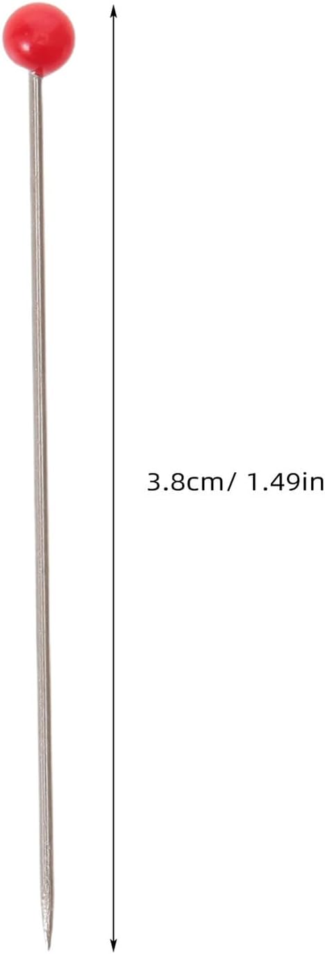 1000pcs Glass Head Straight Pins, 38mm Quilting and Dressmaking Xmas