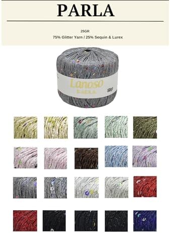 Parla Metallic Sequin Glitter Yarn – 25g (217m) Super Fine Fingering