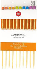 Boye 41-40046 Bamboo Single-Point Knitting Needle Set, US Sizes 6-10