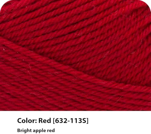 Lion Brand Yarn, Wool-Ease Recycled Crochet Yarn, Red, 1 Pack