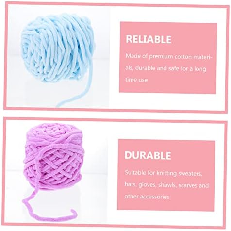 Handmade Knitting Yarn for Crochet Projects, 4 Rolls Cotton Xmas