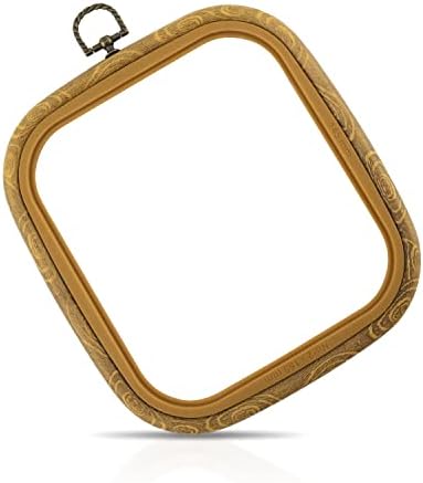 Square Embroidery Hoop, 6.5 Inch Resin Cross Stitch Hoop Punch Needle