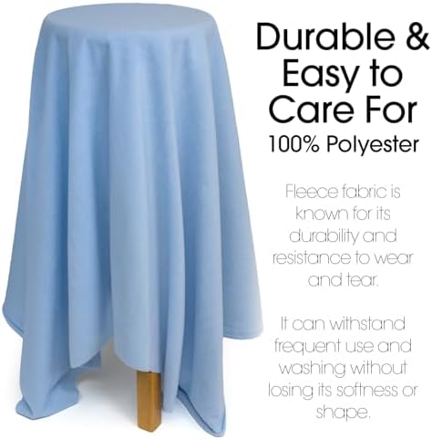 Pico Textiles 1 Yard Bolt Baby Blue Solid Fleece Fabric