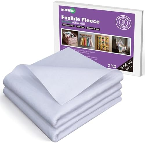 KOVIEDE Fusible Fleece Interfacing, 2 Pack 40" x 1 Yards Heavyweight