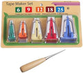 Bequilter 5 Sizes Bias Tape Maker Set 6MM 9MM 12MM 18MM 25MM Fabric