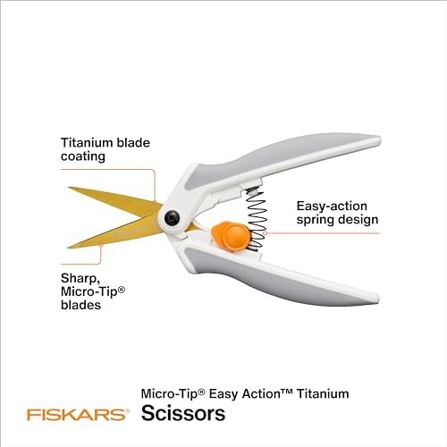 Fiskars 6" Easy Action Micro-Tip Titanium Detail Fabric Scissors