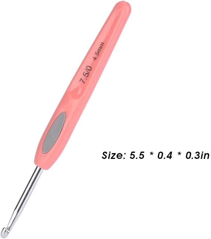 3Pcs Crochet Hook Set, Aluminum Knitting Needles with Soft Handle for
