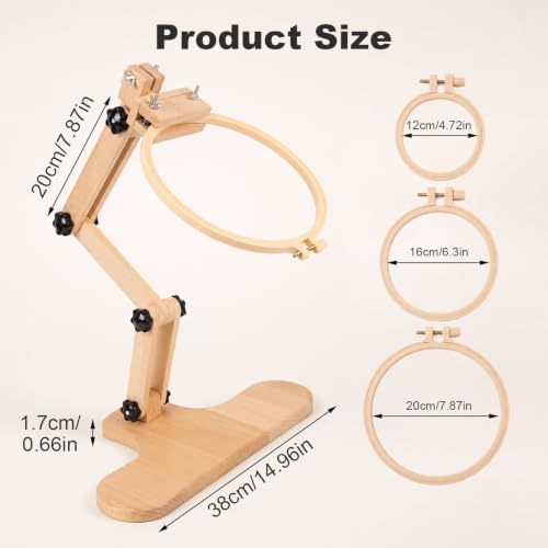 Adjustable Embroidery Table Stand,Wooden Embroidery Hoop