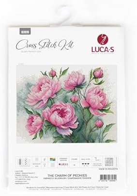 Luca-S Cross Stitch Kit The Charm of Peonies, Counted Cross Stitch Kit