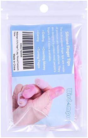 Wisdompro 16 Pcs Finger Tips, Thimble Fingertip Grips - Pink