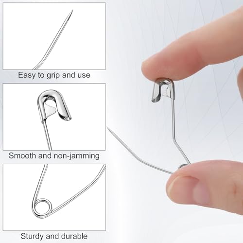 Retrowavy 400 Pcs Curved Safety Pins1.5 Inch Quilting Basting Sewing