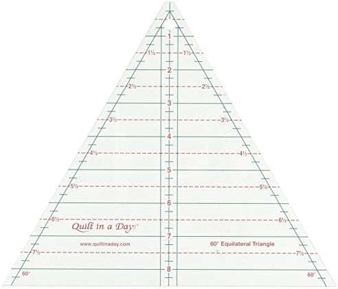 Quilt in A Day 2046 60 Degree Equilateral Triangle Ruler, 8.5", Clear