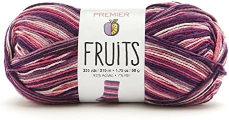 Premier Yarns Fruits Yarn, Acrylic Sock Weight Yarn for Crocheting and