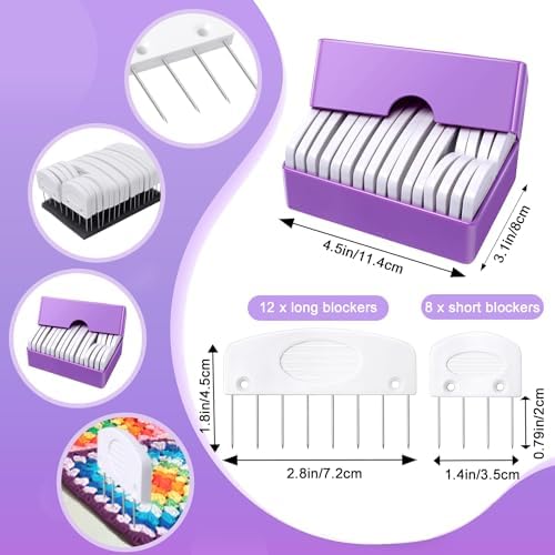 20Pcs Knit Blocking Pins Kit for Crochet Projects