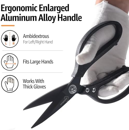 BoFuYuan Heavy Duty Scissors for Cutting Carpet Cardboard Leather