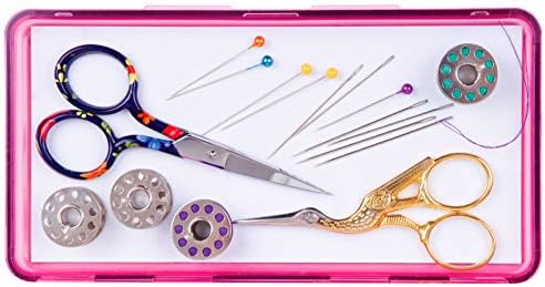 ArtBin Sew-Lutions Slim Line Magnetic Craft Box, Translucent Raspberry