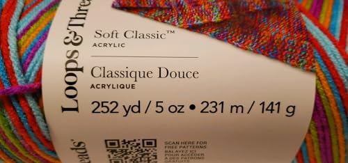 Soft Classic Multi Ombre Yarn by Loops & Threads - 252 Yards - Fiesta