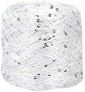 White Sliver Sequin & Sparkle Art Yarn - 100g