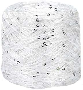 White Sliver Sequin & Sparkle Art Yarn - 100g