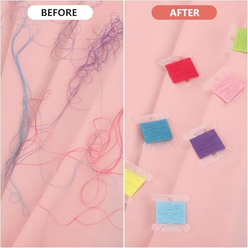 400 PCS Embroidery Floss Bobbins Embroidery Thread Organizer Plastic