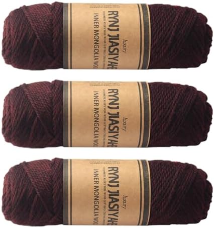 Crochet Yarn - 3-ply Wool Yarn for Crocheting and Knitting