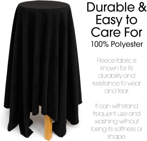 Pico Textiles 2 Yard Bolt Black Solid Fleece Fabric