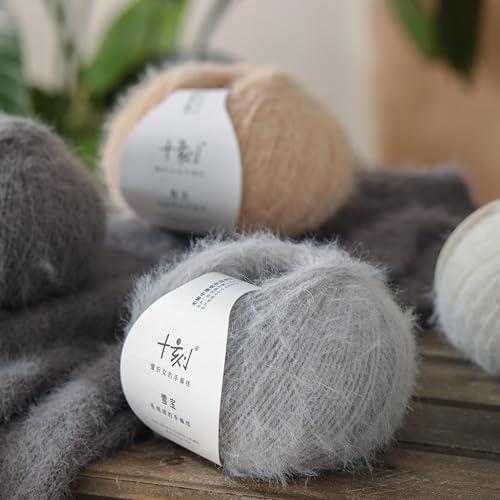 SHIKE Snowball 38% Wool Blend Yarn-4x100g Balls Soft Plush Yarn for
