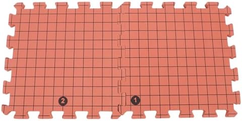 Kuuleyn 9PCS Knit Blocking Mats Brick,Red Foam Interlocking