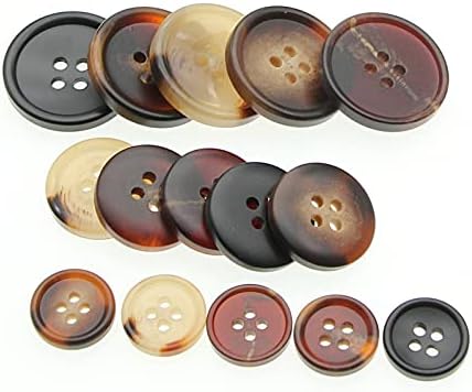 Mixed Resin Sewing Buttons 110 PCS, Round Bulk Buttons for DIY Sewing