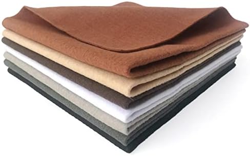 7pcs 18" X 18" 1.4mm Thick Soft Felt Nonwoven Fabric Sheet Pack DIY