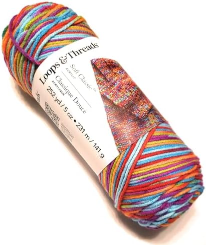 Soft Classic Multi Ombre Yarn by Loops & Threads - 252 Yards - Fiesta