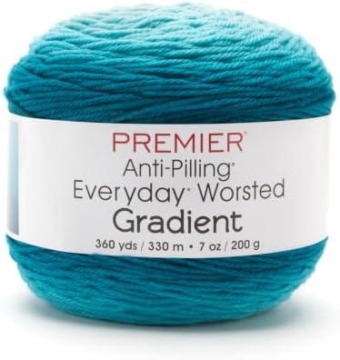 Premier Yarns Everyday Worsted Gradient 3-Pack with Gauge Tool, 100%