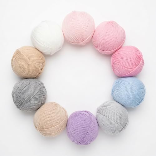 100% GOTS Organic Cotton Yarn - 9 Pastel Colors Box Set