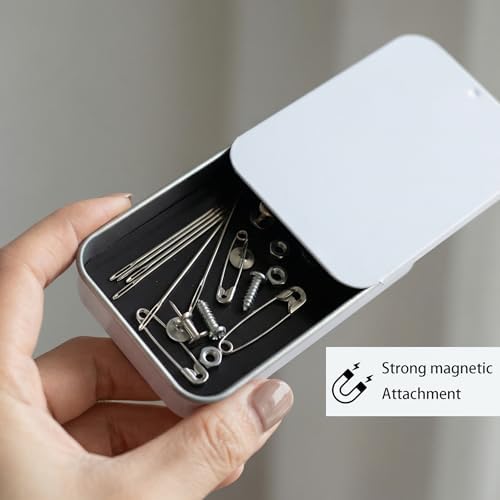 2Pcs Magnetic Needle Case, Holder Needles Pins Needlepoint Scissors