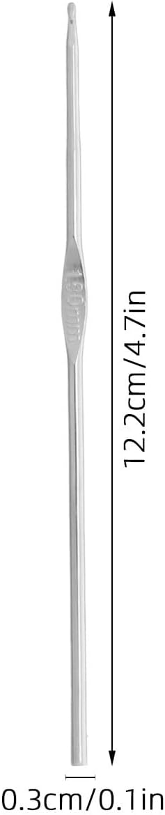 12 Piece Stainless Steel Crochet Hook Set for Lace Thread