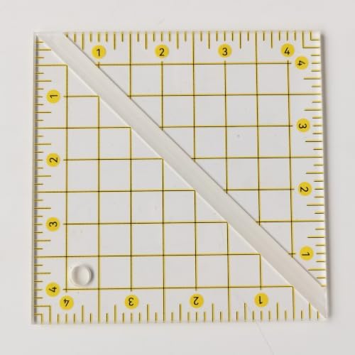 Honeysew Half Square Triangle Ruler for Sewing, Acrylic Quilt Template
