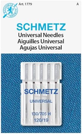 SCHMETZ Universal Sewing Machine Needles - Size 120/19, 5-Needle